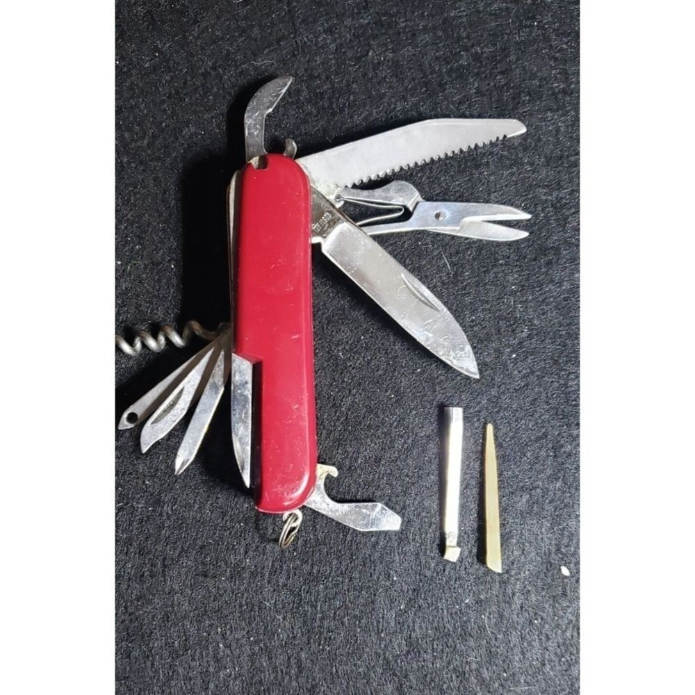 Pocket Multitool Rostfrei Classic Red Folding 10 Tools Stainless Knife